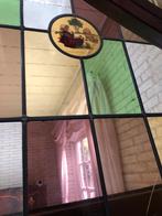 Mooi glas en lood raam 80x90, Doe-het-zelf en Verbouw, Glas en Ramen, Ophalen of Verzenden, Zo goed als nieuw