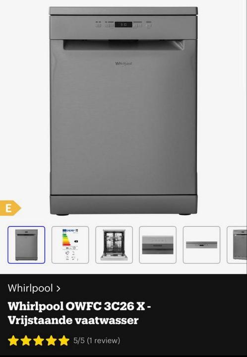 Vrijstaande Whirlpool vaatwasser, Witgoed en Apparatuur, Vaatwasmachines, Gebruikt, Vrijstaand, Minder dan 85 cm, 45 tot 60 cm