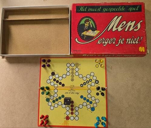 Vintage Mens erger je niet., Hobby en Vrije tijd, Gezelschapsspellen | Bordspellen, Gebruikt, Ophalen of Verzenden