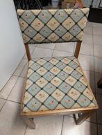 Vintage stoel met hand geborduurde zitting, Ophalen
