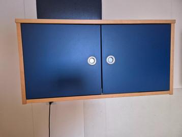 2x Bovenkast beuken/blauw IKEA Effektiv - afbeelding 2