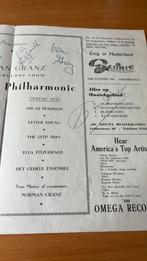 Ella Fitzgerald + 3 - Amsterdam 1952 signed concert progam, Gebruikt, Ducoso, Ophalen of Verzenden, Boek, Tijdschrift of Artikel