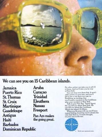 3 vintage advertenties Pan Am vliegmaatschappij 68-9 Panam beschikbaar voor biedingen