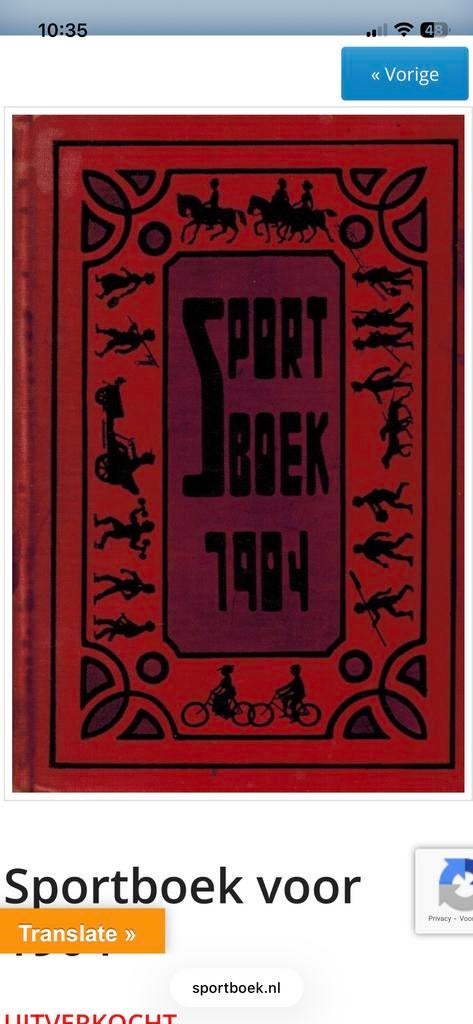 Gezocht Sportboek 1904 Jan Feith, Ophalen of Verzenden