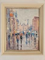 Niek van der Plas - Het Damrak in Amsterdam, Ophalen of Verzenden