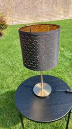 Tafellamp goud met zwart, Rond, Ophalen of Verzenden, Zo goed als nieuw, 50 cm of meer