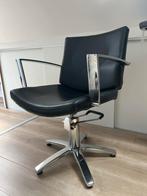 Zwarte Kappersstoel - Zo Goed Als Nieuw, Huis en Inrichting, Stoelen, Ophalen, Zwart, Leer, Zo goed als nieuw
