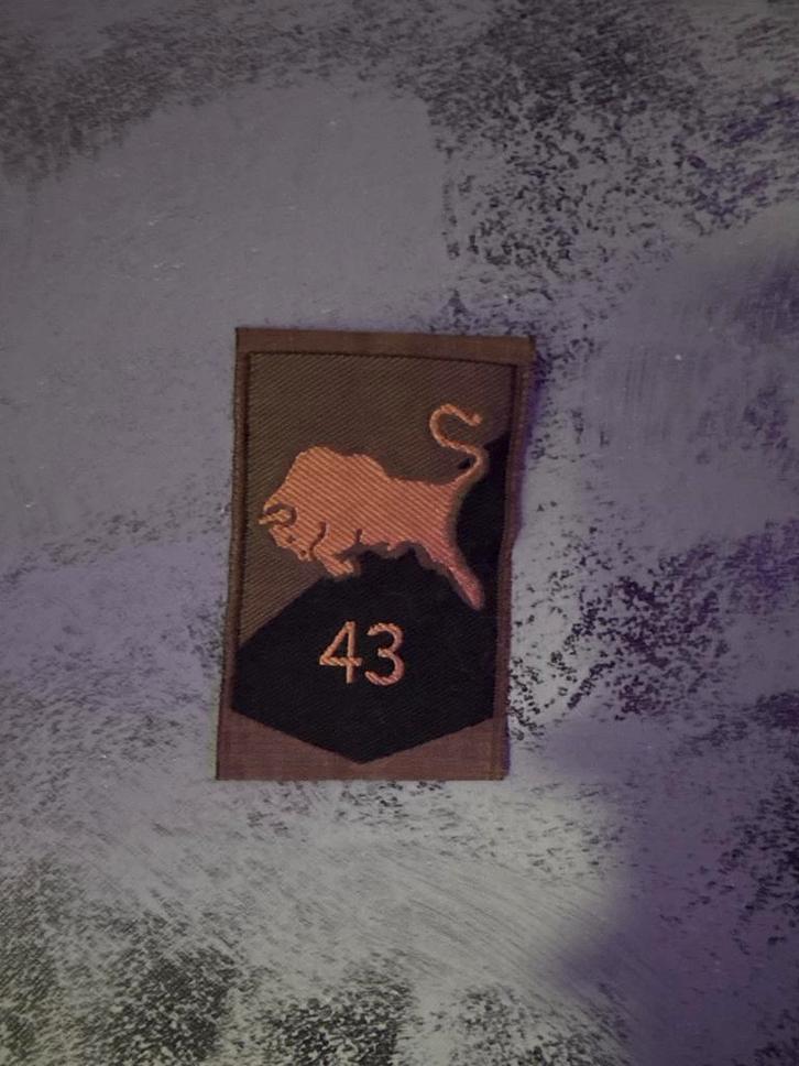 43 Gemechaniseerde Brigade Embleem, Verzamelen, Militaria | Algemeen, Landmacht, Embleem of Badge, Nederland, Ophalen