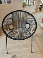 Mooie zwarte draad stoel - als nieuw!, Huis en Inrichting, Stoelen, Ophalen, Zo goed als nieuw, Zwart, Eén