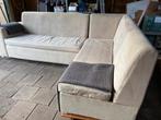 Sofa bank in L licht beige, 250 tot 300 cm, Modern, Gebruikt, Stof