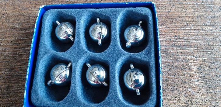 te koop 6 NIEUWE verzilverde kleine theepotjes, Antiek en Kunst, Antiek | Goud en Zilver, Ophalen of Verzenden
