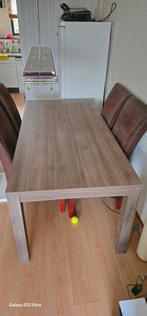 Houten Eettafel met 6 x stoelen, Huis en Inrichting, Ophalen, Kersenhout, 200 cm of meer, 50 tot 100 cm