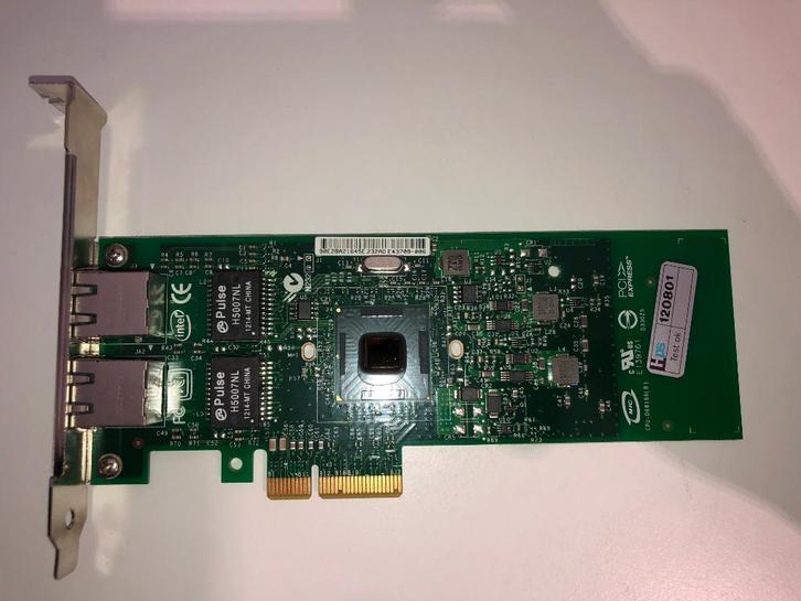 Intel Gigabit E1G42ETBLK ET Dual Port Server Adapter, Computers en Software, Netwerkkaarten, Gebruikt, Ophalen of Verzenden