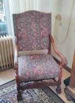 KASTEEL-ZETEL(stoel), massief eikenhout en gobelin-bekleding, Antiek en Kunst, Ophalen