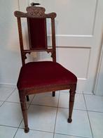 Te koop, 6 oude eiken eetkamerstoelen, Ophalen, Gebruikt, Overige kleuren, Jaren 30 40 stijl