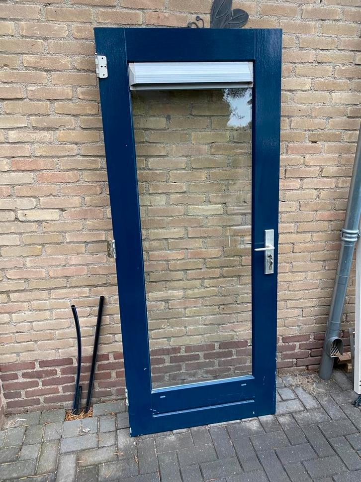 Achterdeur / schuurdeur 88,0x 211,0 db glas, Doe-het-zelf en Verbouw, Deuren en Horren, Zo goed als nieuw, Buitendeur, 200 tot 215 cm