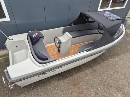 FELOR 480 MET 9.9 PK EN BOM VOL OPTIES ZAT OPEN, Watersport en Boten, Sloepen, Nieuw, Tot 10 pk, 3 tot 6 meter, Buitenboordmotor