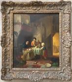 Ferdinand de Braekeleer (1792-1883) - Feeding the bird, Ophalen of Verzenden