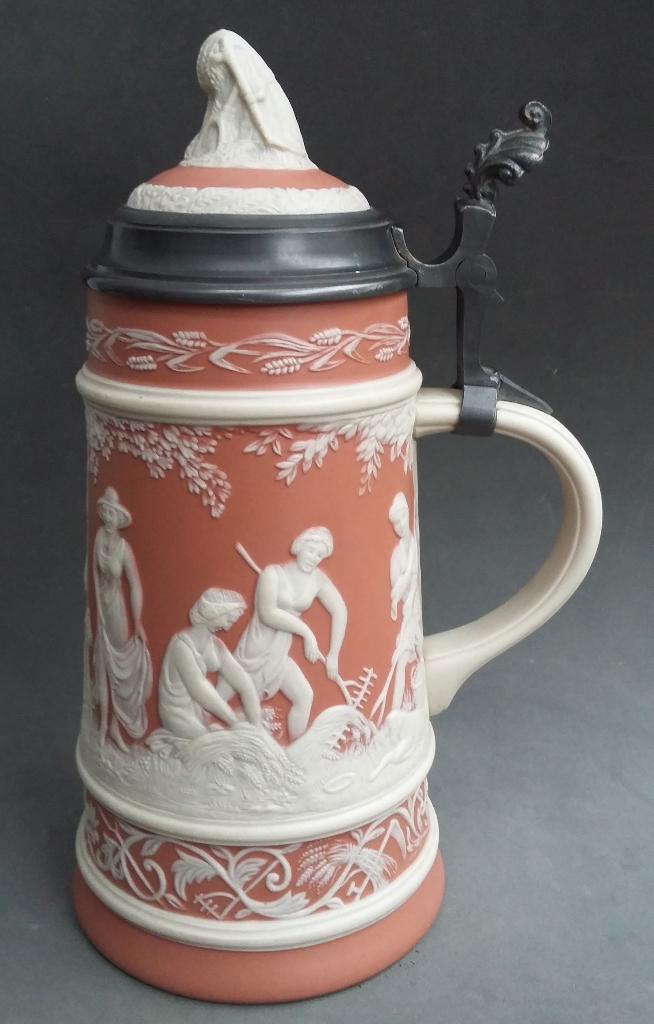 Jaar 1978 METTLACH Steengoed Gres Bierpint Bier Pint Pul, Antiek en Kunst, Antiek | Keramiek en Aardewerk, Ophalen of Verzenden