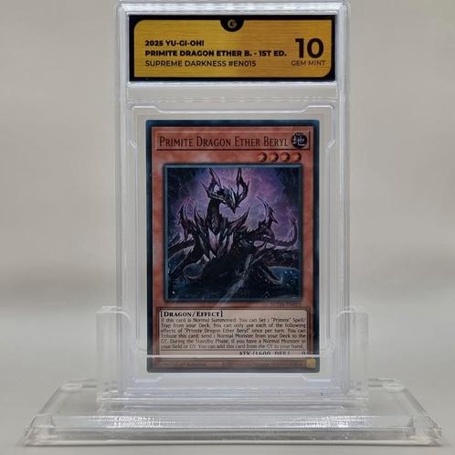 Yu-Gi-Oh Primite Dragon Ether Beryl 1st edition GG 10, Hobby en Vrije tijd, Verzamelkaartspellen | Yu-gi-Oh!, Nieuw, Losse kaart