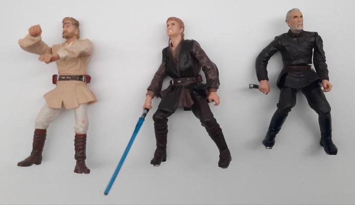 Star Wars Hasbro 2001 figuren Anakin, Obi-Wan & Count Dooku, Verzamelen, Star Wars, Gebruikt, Actiefiguurtje, Ophalen of Verzenden