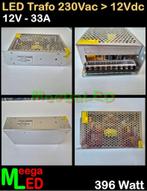 LED Trafo Voeding Adapter Driver - 230V > 12V - 33A = 396W, Ophalen of Verzenden, Nieuw, LEDtrafo