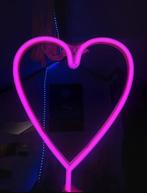 Roze hartje LED neon lamp – sfeervolle decoratie, Ophalen of Verzenden