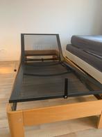 Auping auronde 90x210cm hoofd- en voeteneinde verstelbaar, Ophalen, 90 cm, Eenpersoons, Bruin