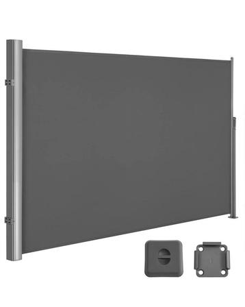Tuinscherm 180 x 400 cm donkergrijs zo goed als nieuw beschikbaar voor biedingen