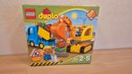 LEGO Duplo 10812 Vrachtwagen en Graafmachine, Kinderen en Baby's, Speelgoed | Duplo en Lego, Ophalen of Verzenden, Zo goed als nieuw
