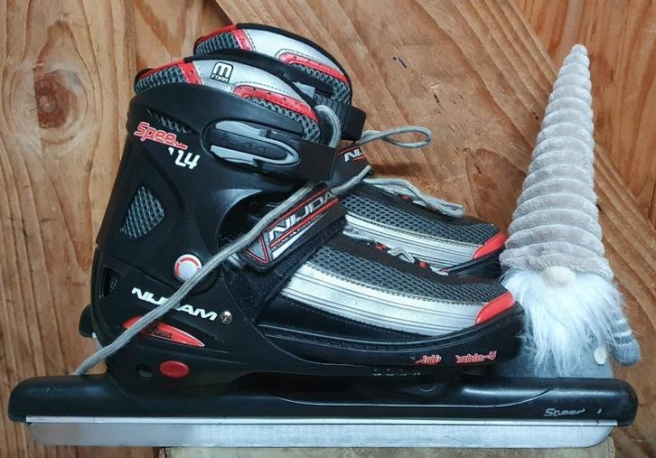 NIJDAM verstelbare schaatsen combinoren mt 34-37 GESLEPEN, Sport en Fitness, Schaatsen, Zo goed als nieuw, Noren, Nijdam, Ophalen of Verzenden