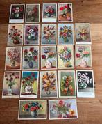 Bloemen in Vaas Kaarten Jaren 50/60, Ophalen of Verzenden, 1940 tot 1960