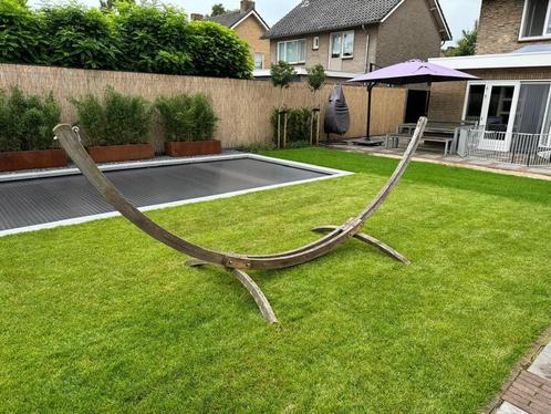 Houten standaard hangmat, Tuin en Terras, Hangmatten, Gebruikt, Meerpersoons, Buiten, Ophalen