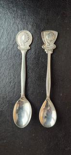 Lepeltjes de zonnebloem verzilverd 2 stuks., Ophalen of Verzenden, Zilver