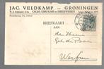 Briefkaart van Groningen naar Warfum  1928, Verzenden, Briefkaart