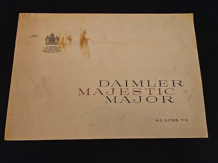 Brochure Daimler Majestic Major 4.5 Litre V8, Boeken, Auto's | Folders en Tijdschriften, Zo goed als nieuw, Overige merken, Ophalen of Verzenden