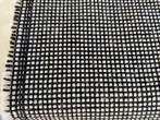 De Ploeg Accent 01/80; roomwit met zwart; restant meubelstof, Wol, 120 cm of meer, Wit, Nieuw