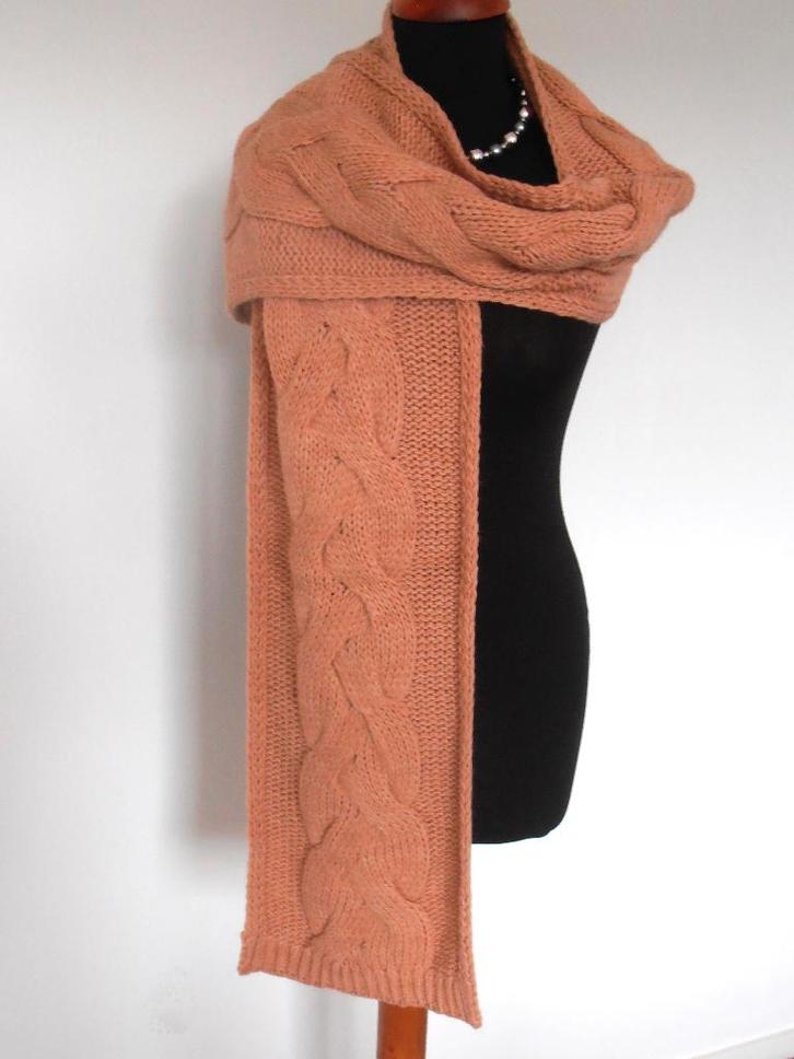 Essentiel - prachtige roze-bruine wollen sjaal, Kleding | Dames, Mutsen, Sjaals en Handschoenen, Nieuw, Sjaal, Maat 42/44 (L)