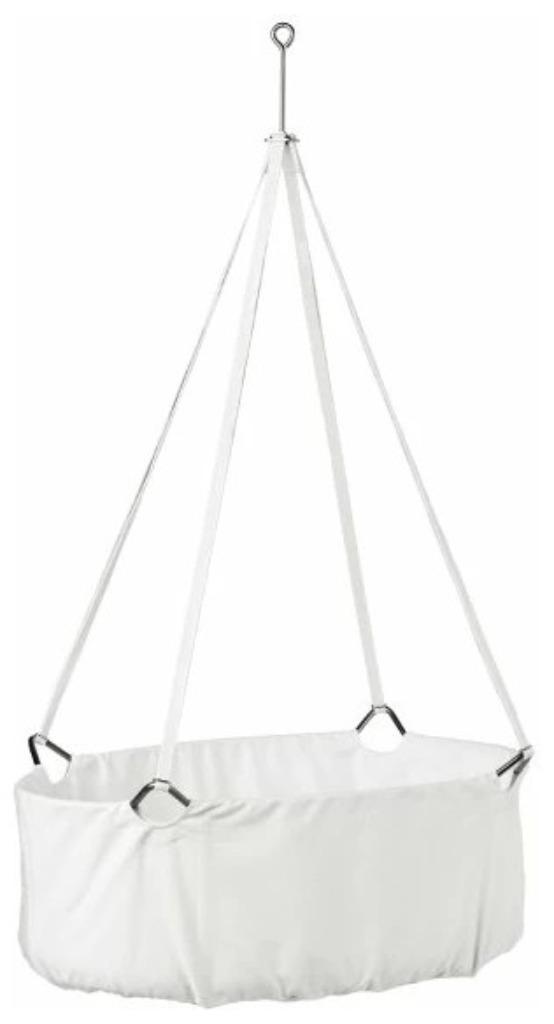 Leander hangwieg – wit, inclusief matras en ophanghaak, Kinderen en Baby's, Babywiegjes en Ledikanten, Zo goed als nieuw, Ledikant