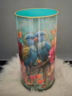 Decoupage vaas LOVE BIRDS, Huis en Inrichting, Ophalen, Overige kleuren, Nieuw, Glas