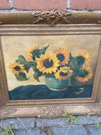 Zonnebloemen Schilderij Klassiek Ingelijst 'B. van A.' Signa, Antiek en Kunst, Kunst | Schilderijen | Klassiek, Ophalen