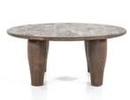 Ronde Salontafel Amira Mangohout Bruin 90 x 90 cm, Huis en Inrichting, 50 tot 100 cm, Minder dan 50 cm, Nieuw, Rond