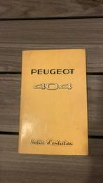 Handleiding Peugeot 404 franstalig, Auto diversen, Handleidingen en Instructieboekjes, Ophalen of Verzenden