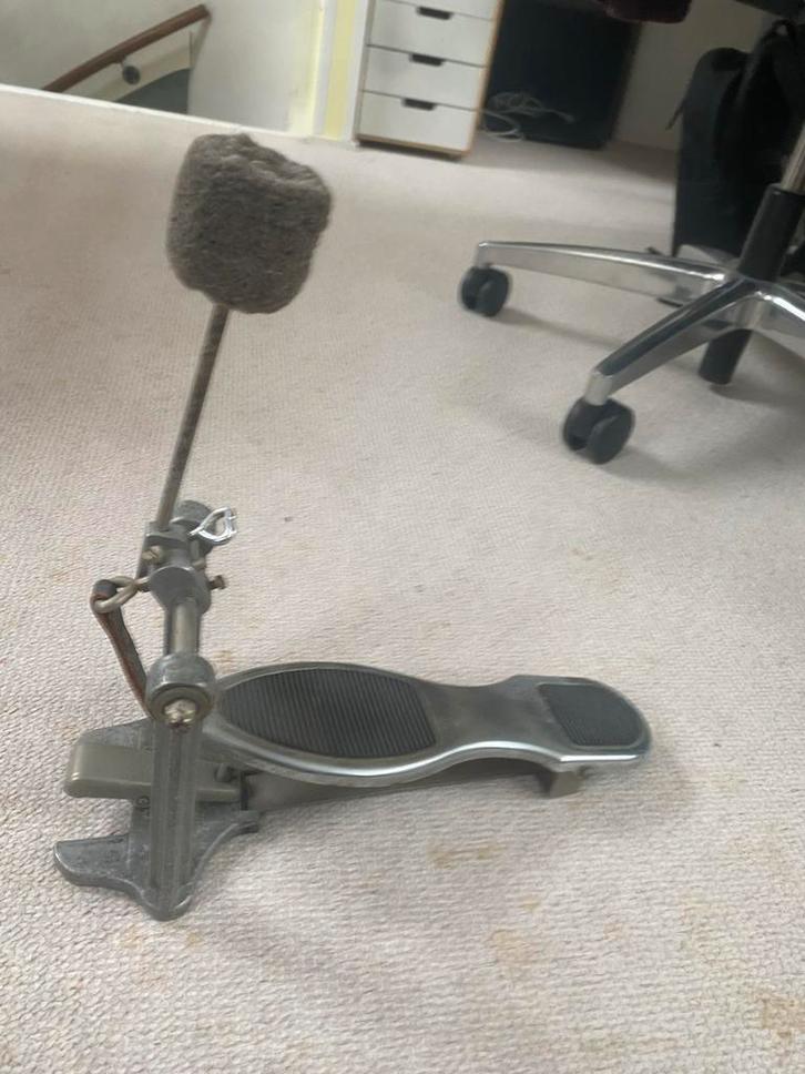 Vintage Bass Drum Pedaal - Old School, Muziek en Instrumenten, Instrumenten | Onderdelen, Gebruikt, Ophalen of Verzenden