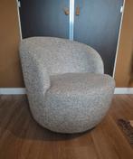 Toffe compacte beige gemêleerde WOOOD fauteuil te koop, Ophalen, Zo goed als nieuw, Minder dan 75 cm, 50 tot 75 cm