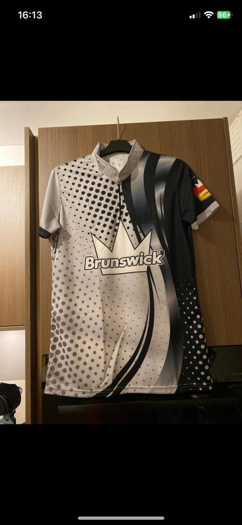 Brunswick Bowling Shirt - Zwart/Wit/Grijs, Kleding | Dames, Sportkleding, Zo goed als nieuw, Zwart, Ophalen of Verzenden