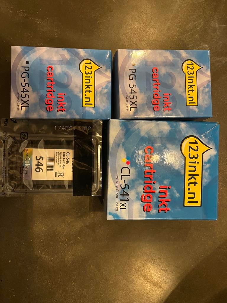 Inkt cardridges canon: pg-545xl(2x), cl-541xl en cl-546, Computers en Software, Printerbenodigdheden, Ophalen of Verzenden, Nieuw