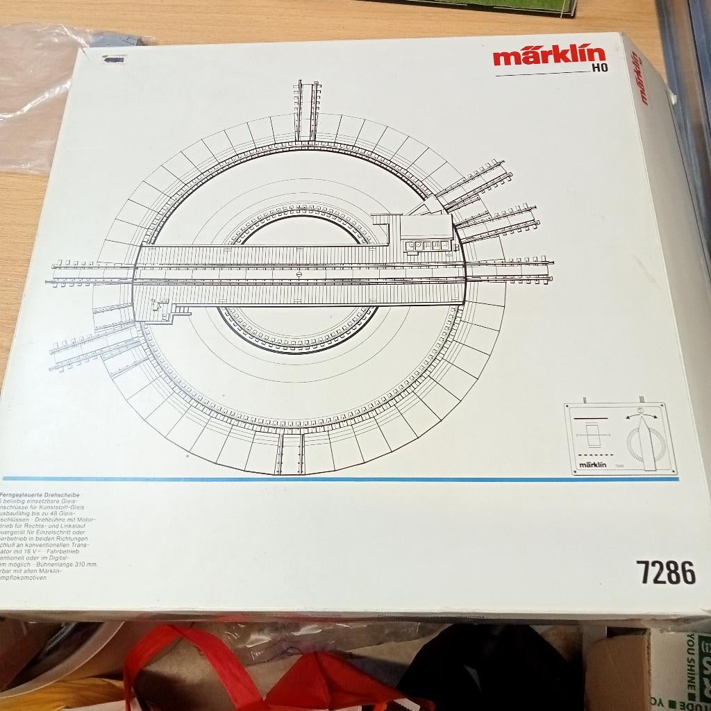 Märklin 7286 H0 Draaischijf, Wisselstroom, Gebruikt, Rails, Ophalen of Verzenden
