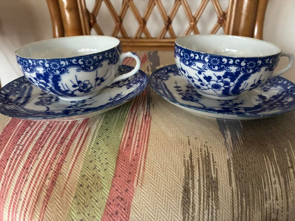 Set van 2 UME pruimenbloem Japanse kop en schotels, Ophalen