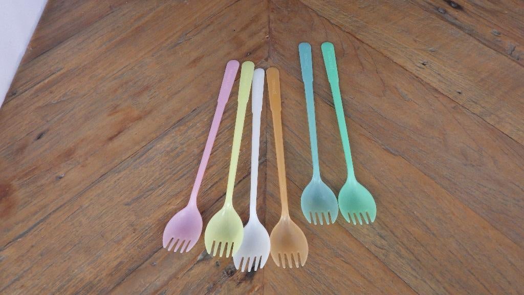mooie retro tupperware vorkjes, Ophalen of Verzenden, Overige typen